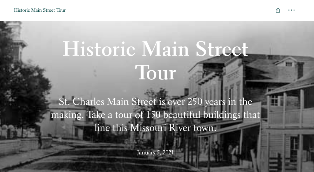Historic Main Street Tour receives Award